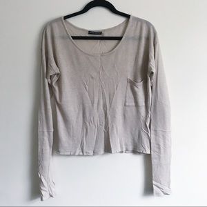 Brandy Melville light long sleeve knit top